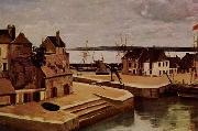 Honfleur, maisons sur Le quais camille corot